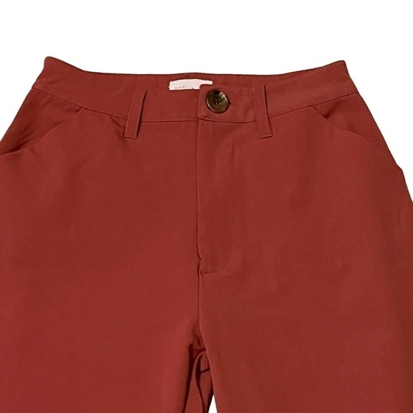 Danielle Bernstein We Wore What High Waisted Wide Leg Trouser Pant Red Sz 2 #920 - Picture 4 of 11